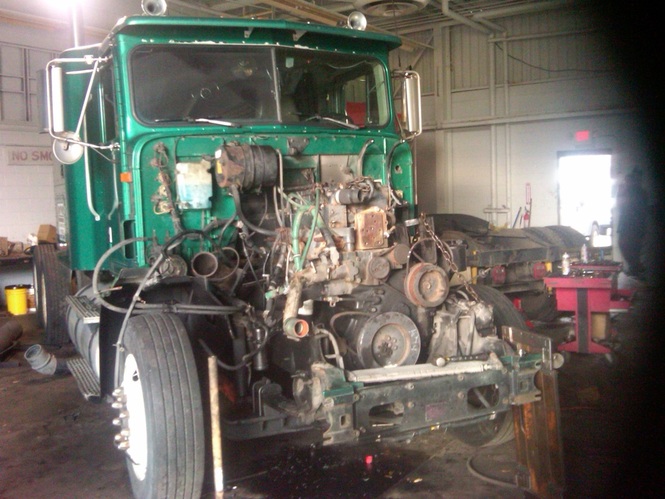 Heavy truck engine rebuild at LionHeart Racing shop